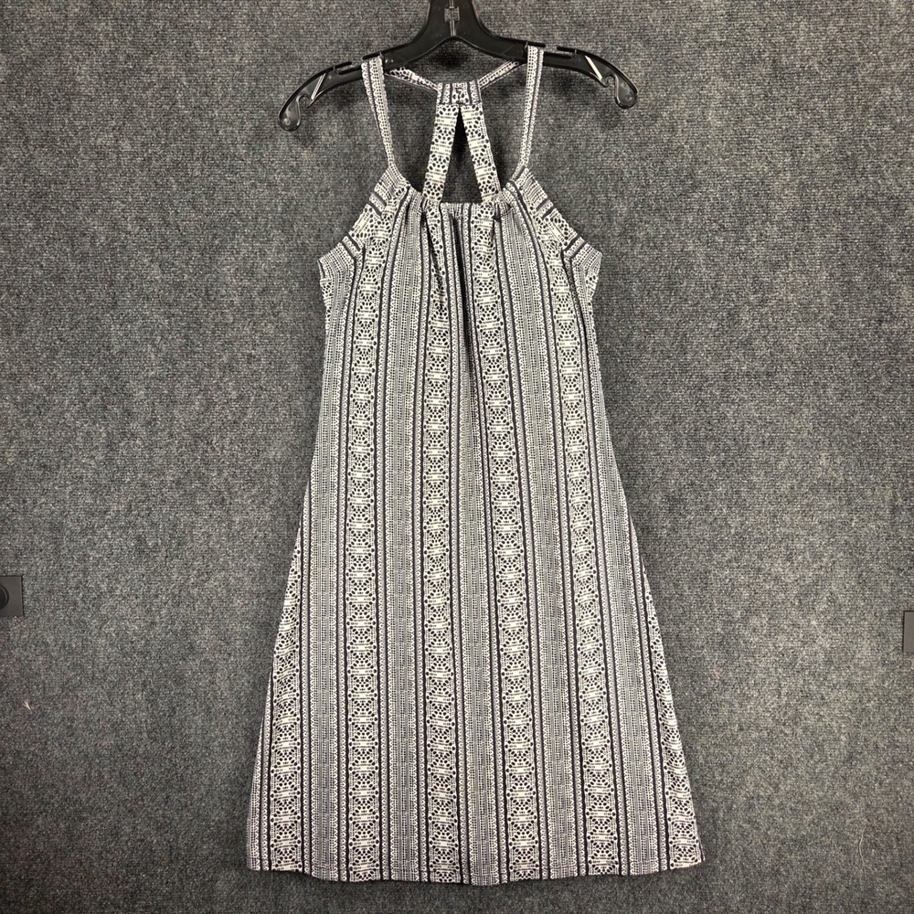 Prana Quinn‎ Dress Womens Small Black White Geometric Print Excellent Activewear